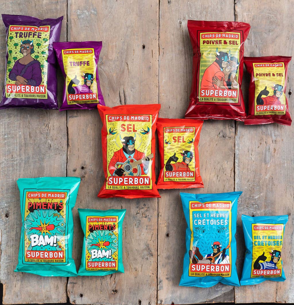 Superbon | Chips de Madrid (US) - Salt + Cretian Herbs Potato Chips 135g
