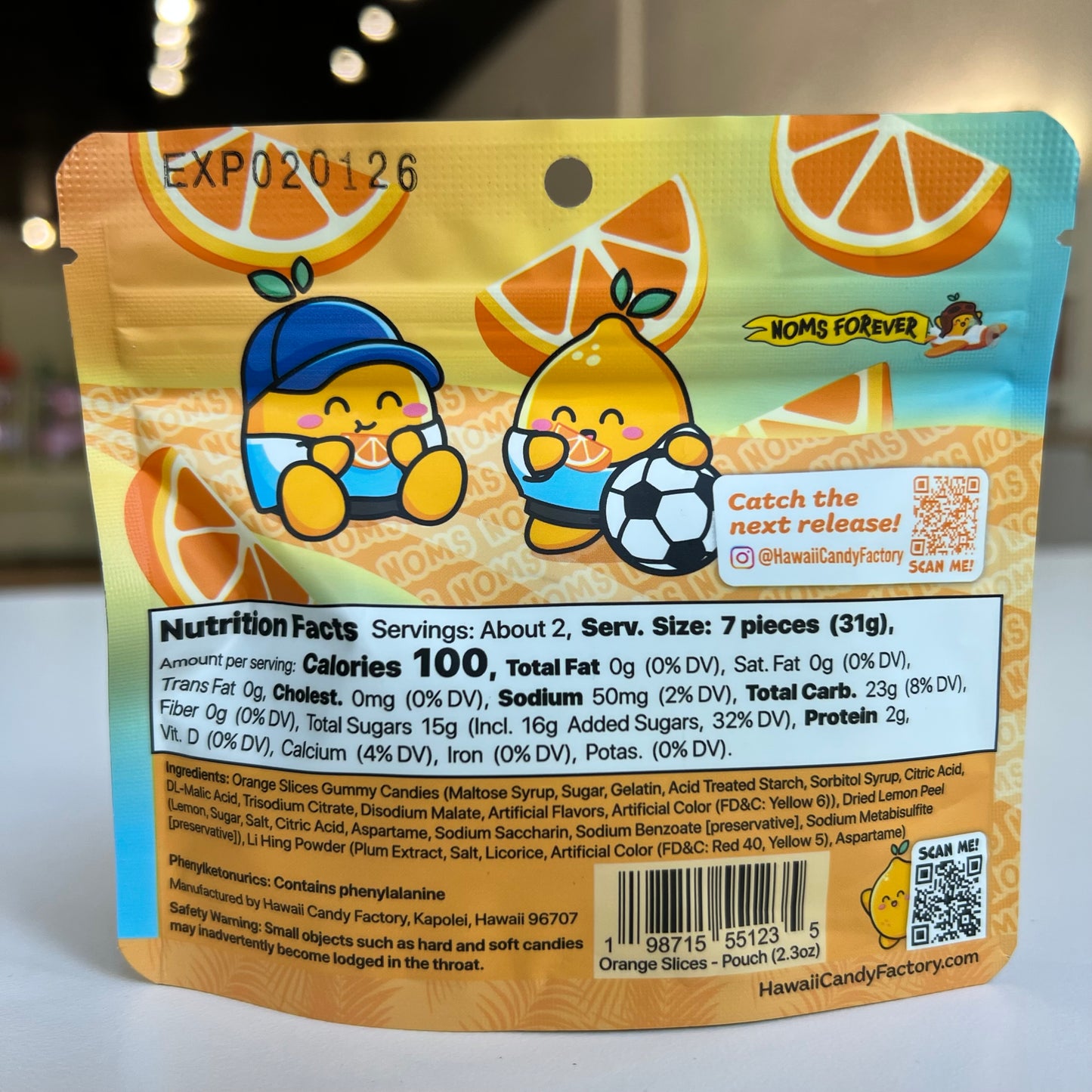 Noms Hawaii Candy | Orange Slice Gunmies Li Hing Mui