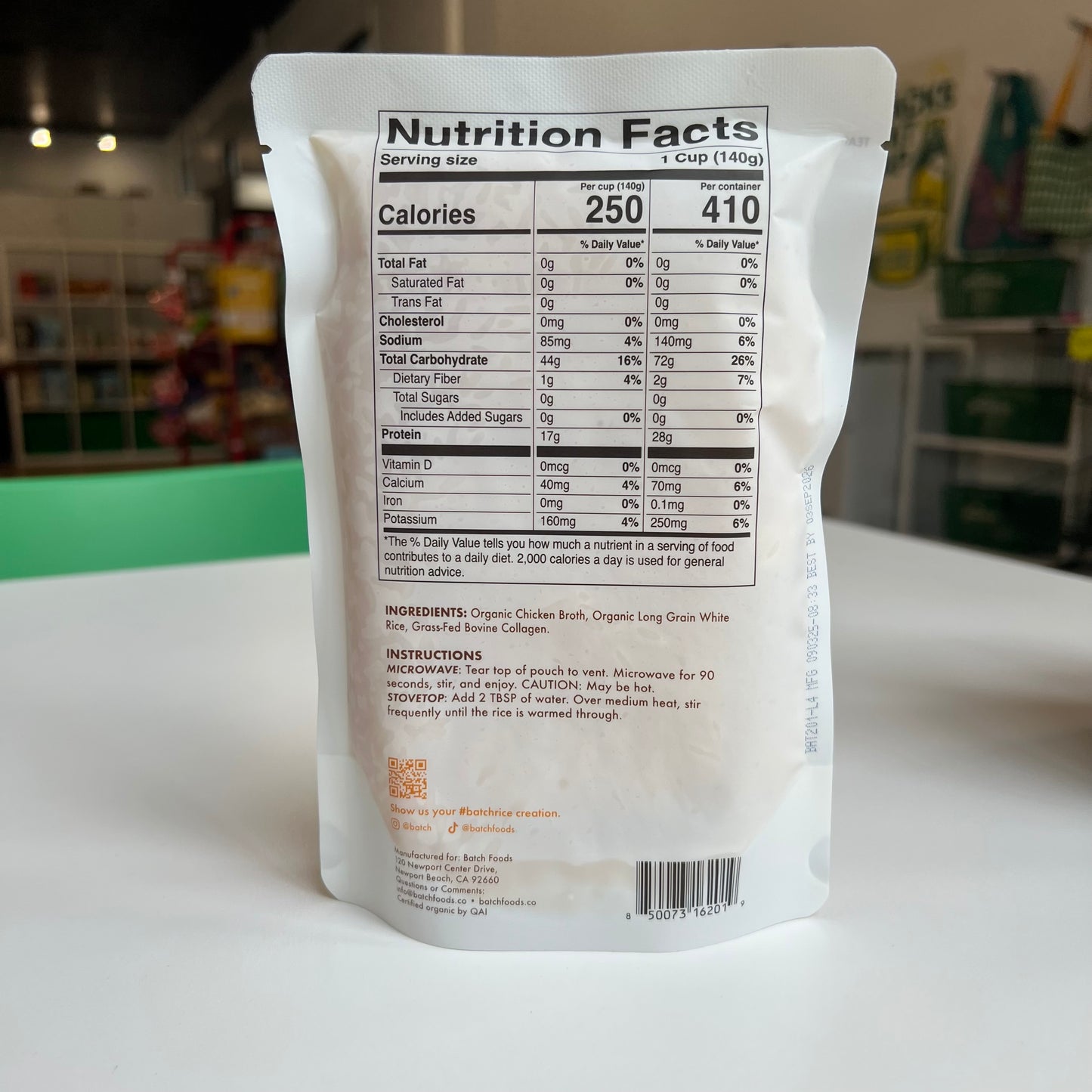 Batch | High Protein White Rice - Unseasoned