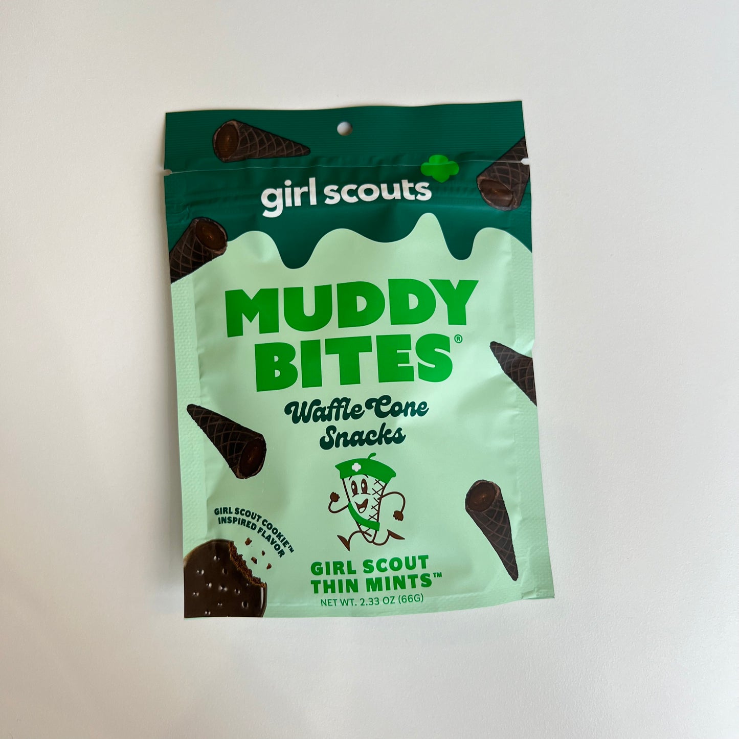 Muddy Bites | Thin Mint Bite-Sized Waffle Cones Snacks