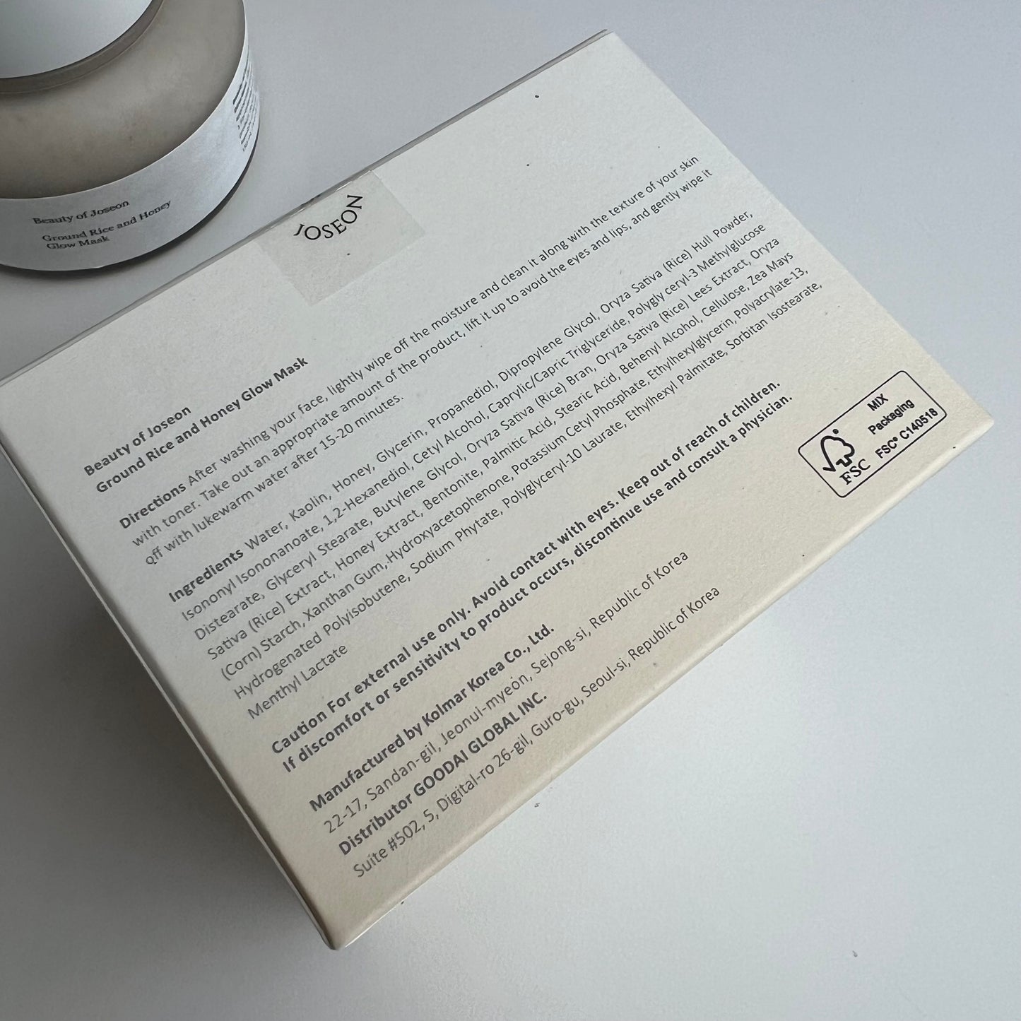 BEAUTY OF JOSEON | Ground Rice and Honey Glow Mask