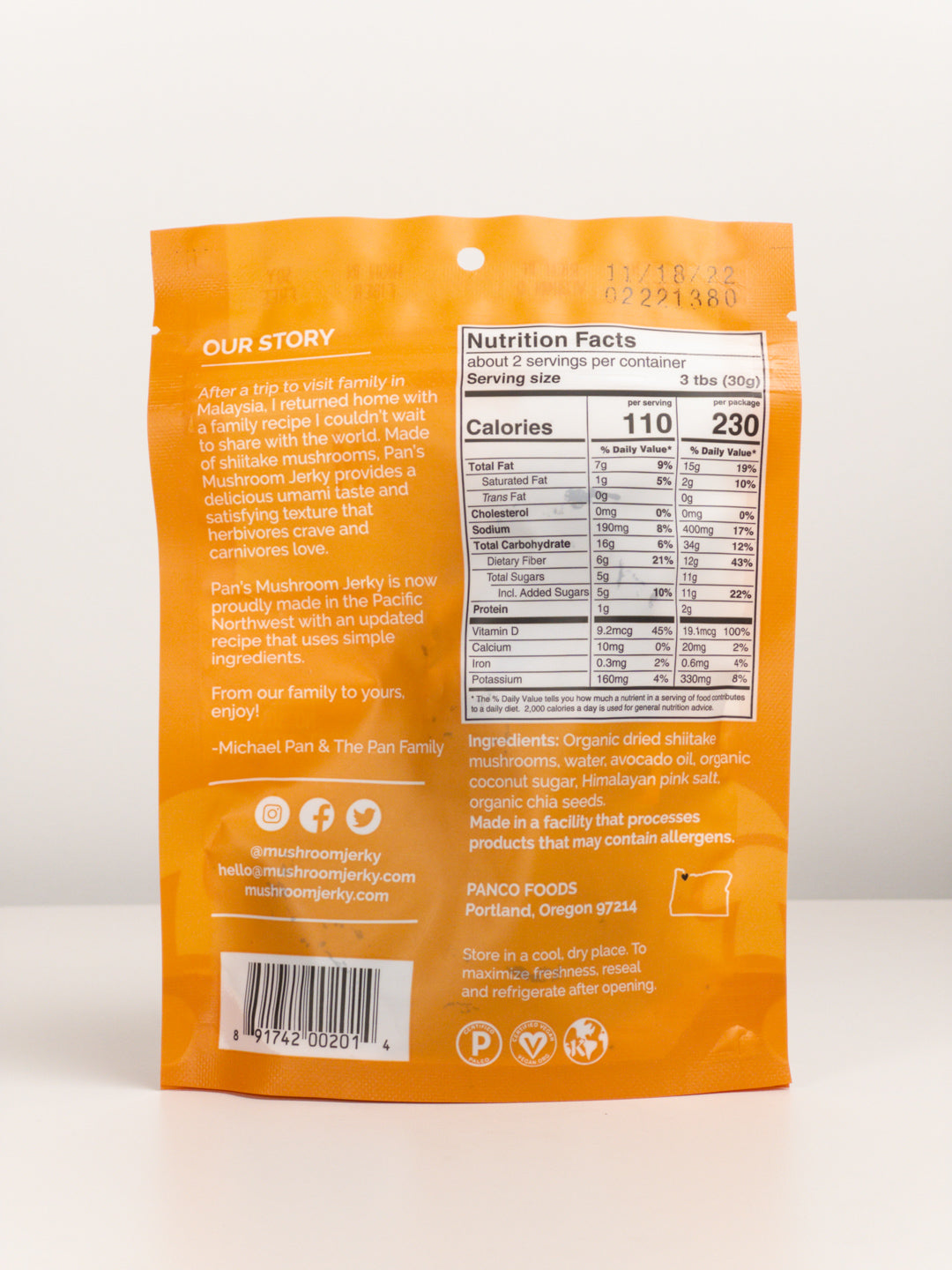 Pan's Mushroom Jerky - Original