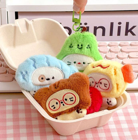 Snack Cat Blind Box Plush Keychain