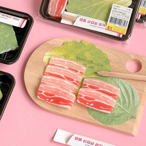 Samgyeopsal (K-BBQ) Memo & Eraser Set