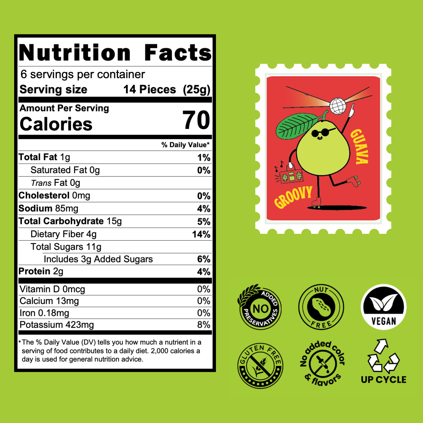 Pulpito Fruit Bites | Groovy Guava - Natural Fruit Snacks - Dried Fruit Bites