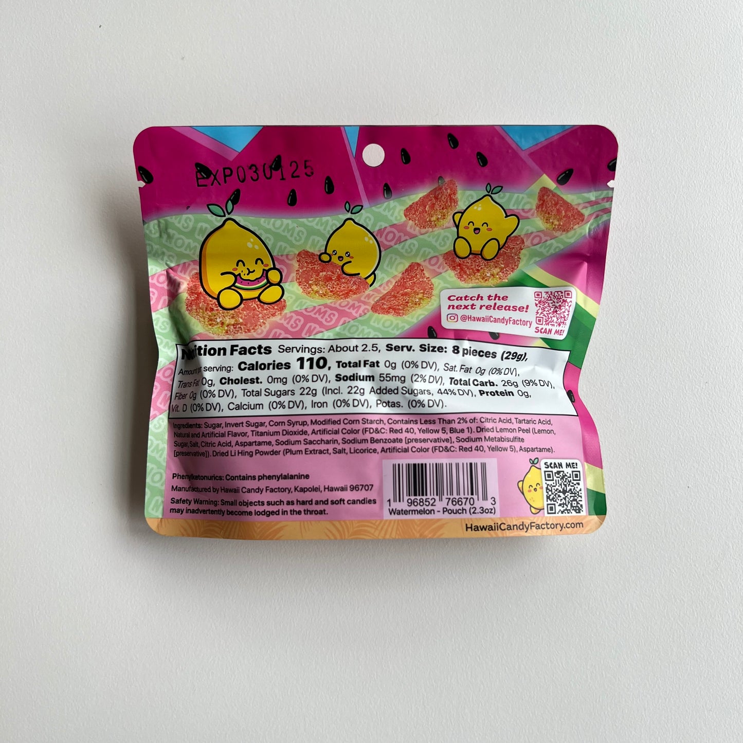 Noms Hawaii Candy | Watermelon Li Hing Mui Gummy – Goodies | Snack Shop