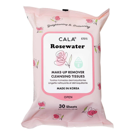 Cala | Makeup Remover Wipes Tissue Cleanser: Rose Water