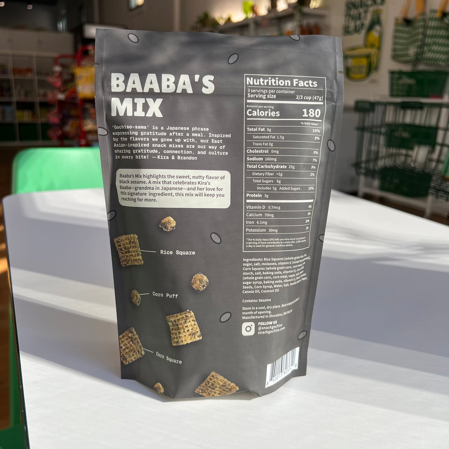 Gochiso | Black Sesame Snack Mix