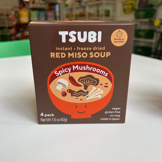 Tsubi | Red Miso Soup Spicy Mushrooms - 4 Pack