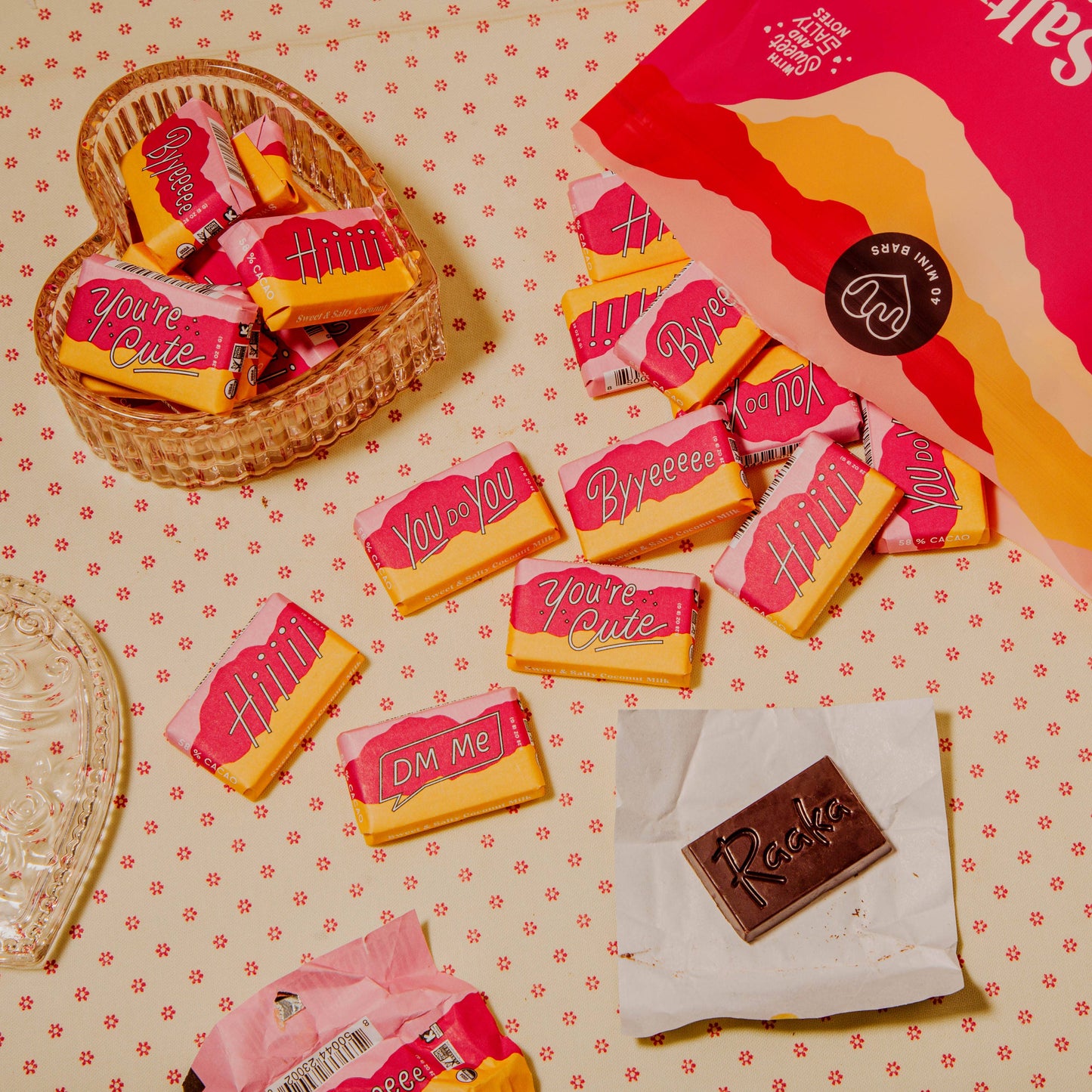 Raaka | Sweet & Salty Coconut Milk Mini Chocolates - Valentine's Day