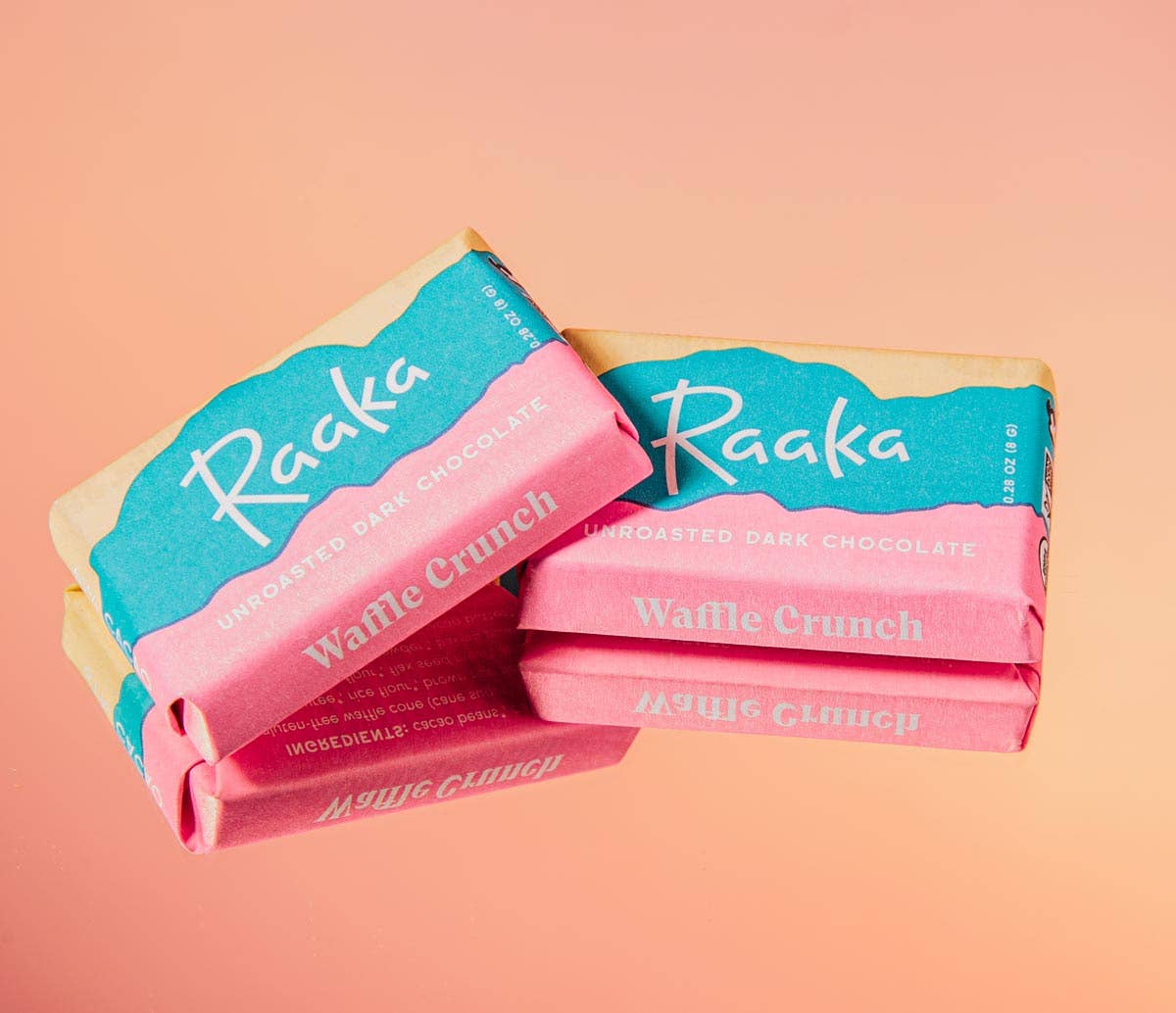 Raaka | 61% Waffle Crunch Mini Chocolate Bars (40ct bag)