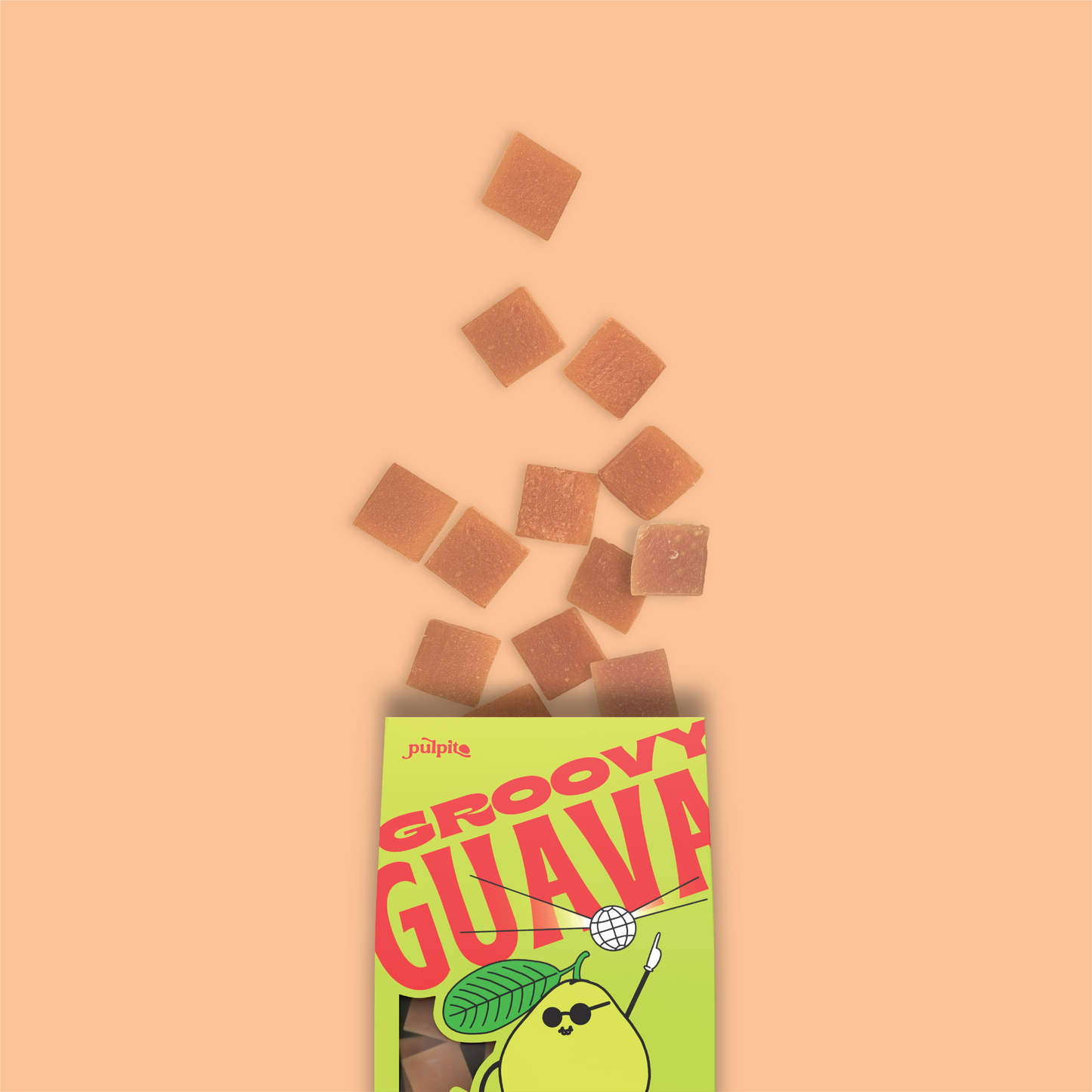 Pulpito Fruit Bites | Groovy Guava - Natural Fruit Snacks - Dried Fruit Bites