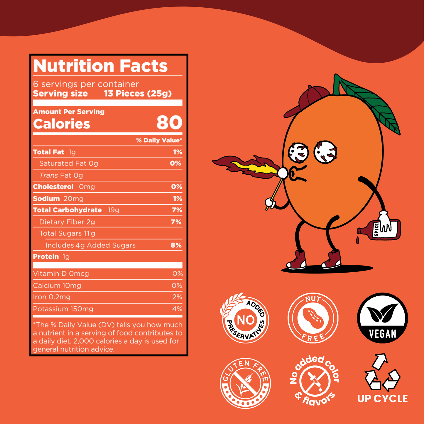 Pulpito Fruit Bites | Masala Mango  - Natural Fruit Snacks - Dried Fruit Bites