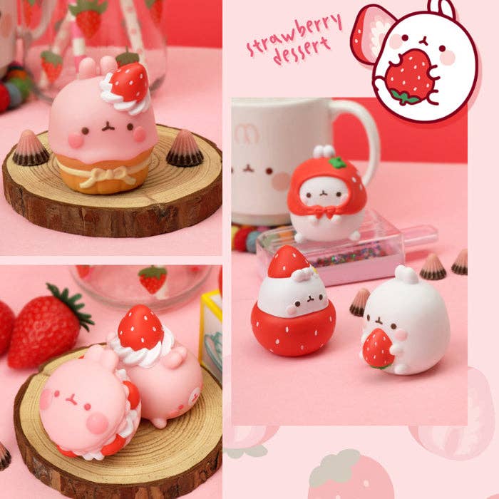 Molang Strawberry Party Blind Box Figure Series