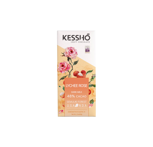 KESSHŌ | LYCHEE ROSE Dark Milk Chocolate