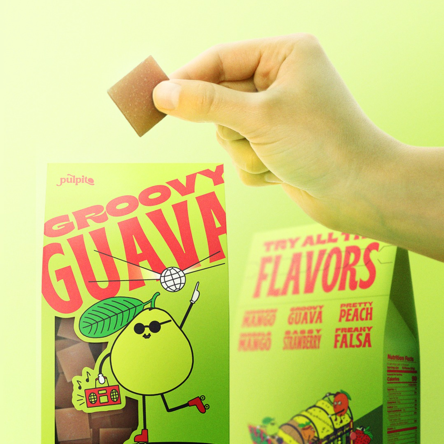 Pulpito Fruit Bites | Groovy Guava - Natural Fruit Snacks - Dried Fruit Bites