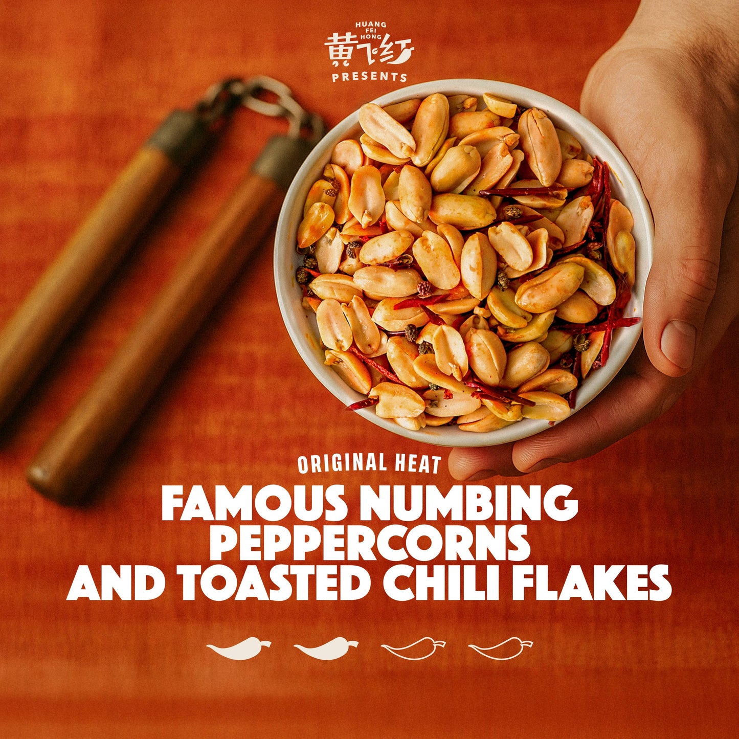 WA-CHAA! | Original Heat Spicy Sichuan Peanuts:  1.5oz