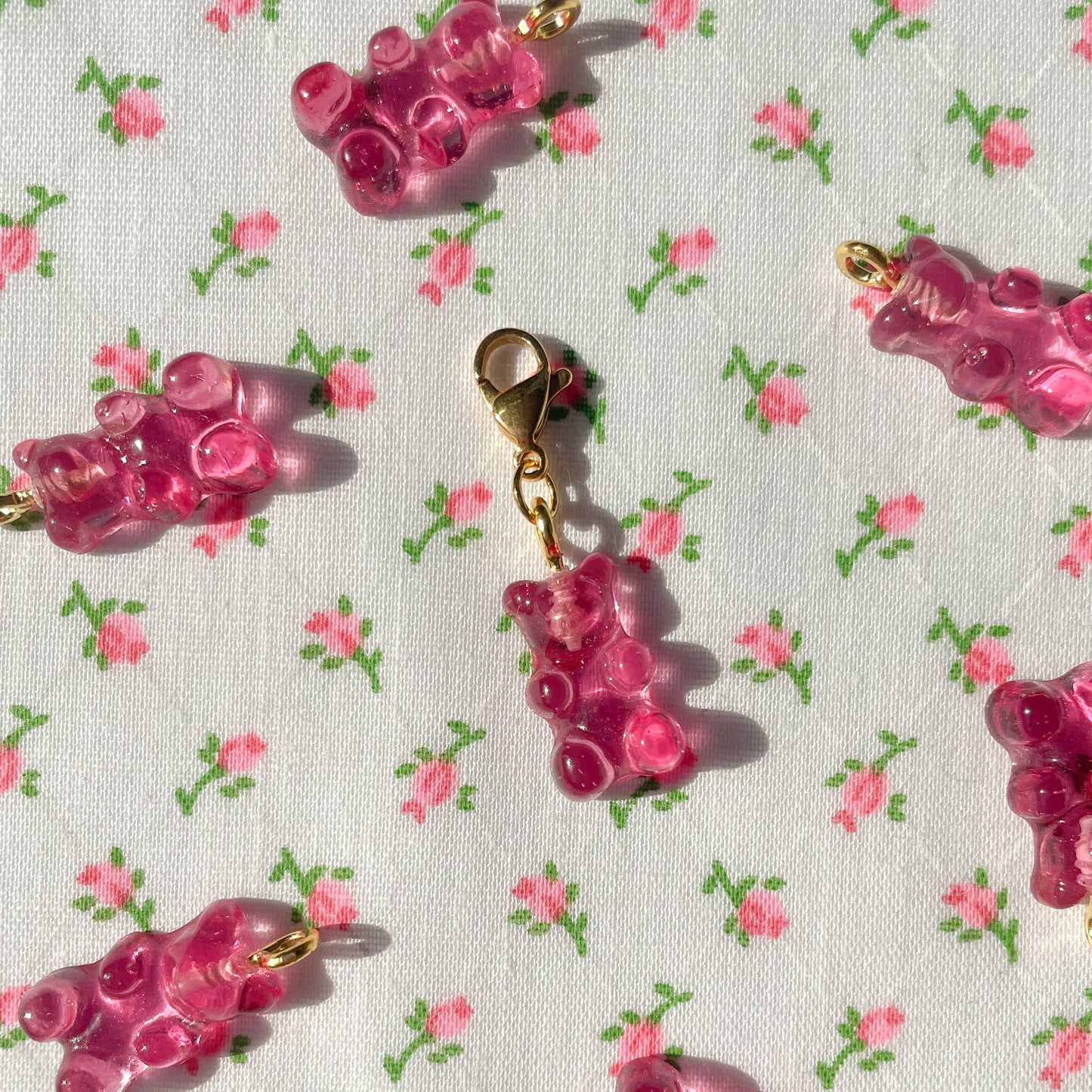 Bold Blossom Shop | Raspberry Gummy Bear Bag Charm