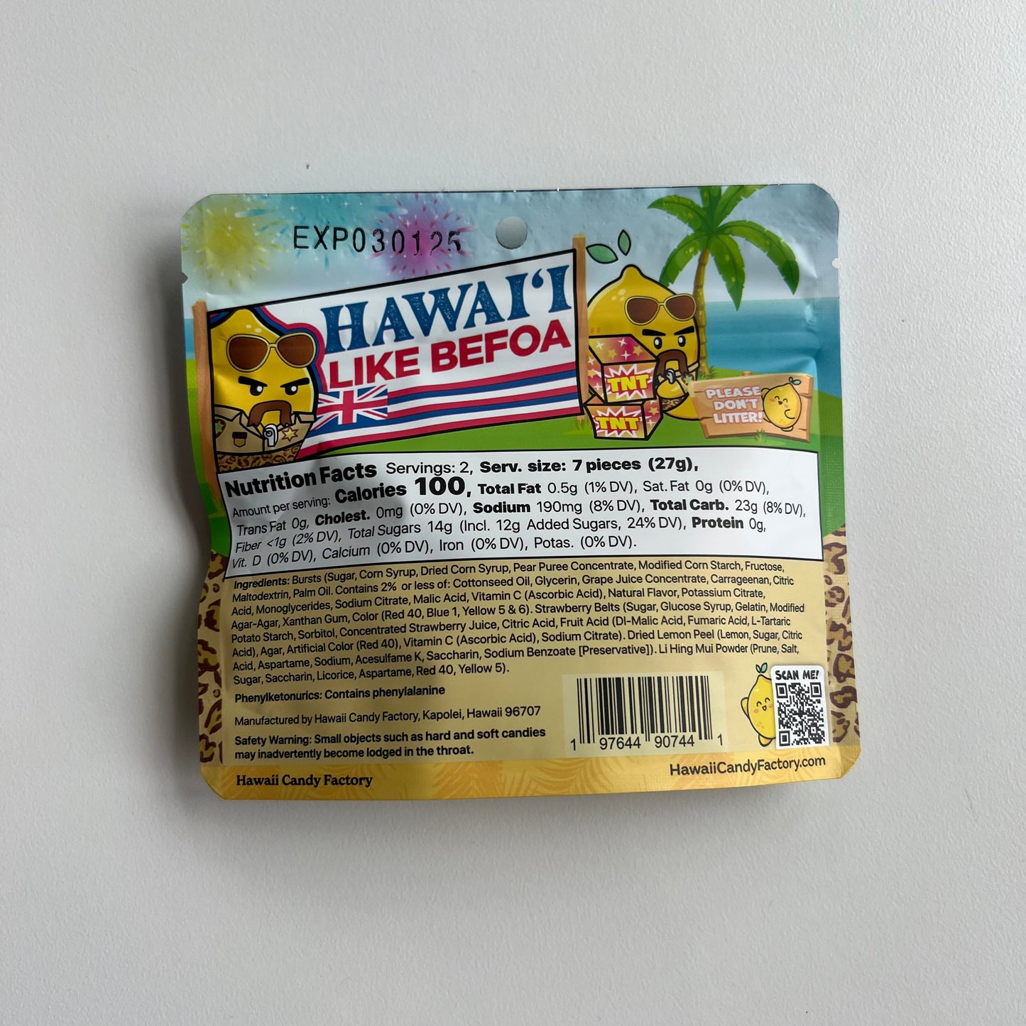 Noms Hawaii Candy  | Sheriff’s Mix Li Hing Mui Gummy pack