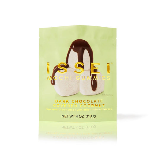 Dark Chocolate Covered Coconut Mochi Gummies