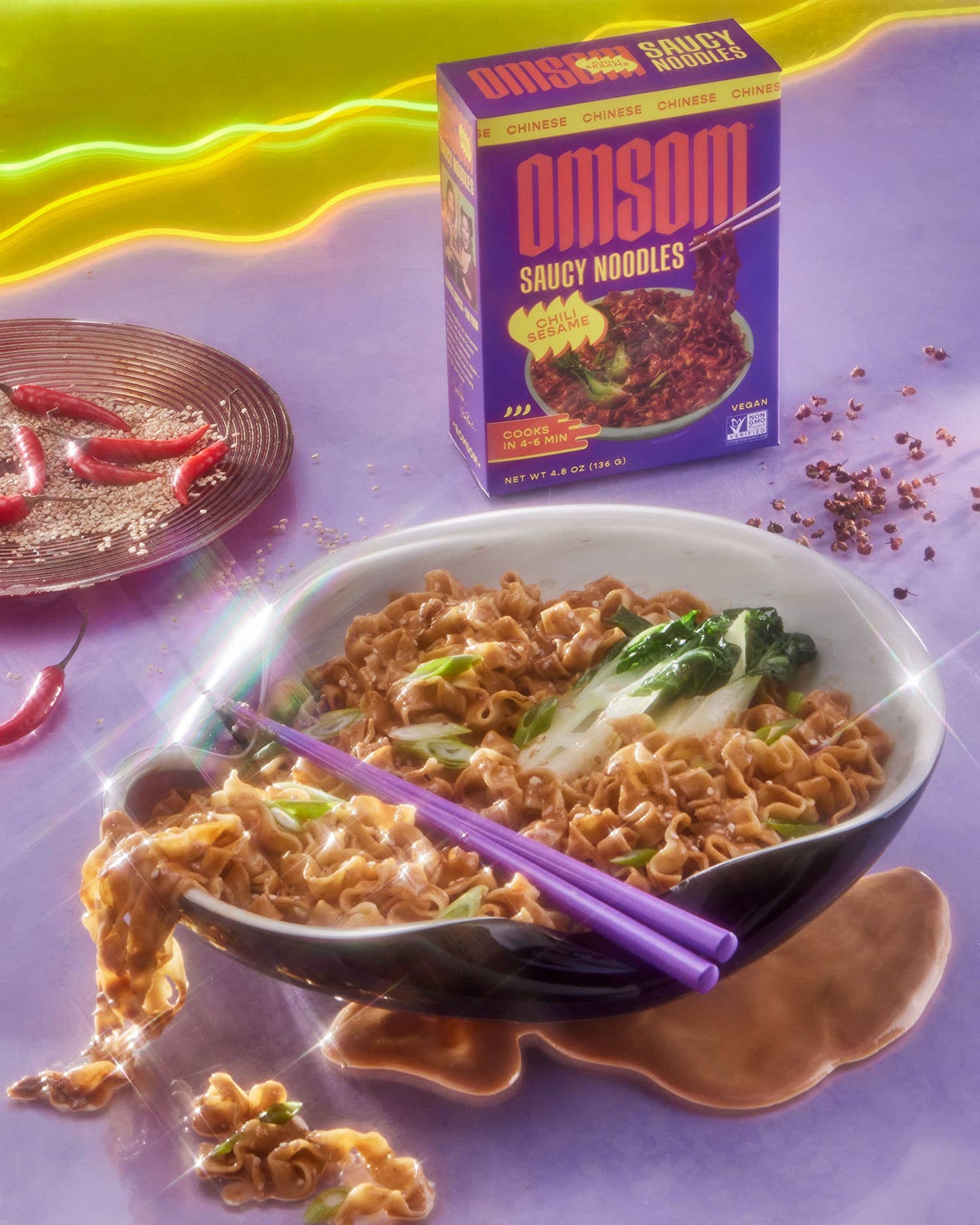 Omsom | Chili Sesame Saucy Noodles