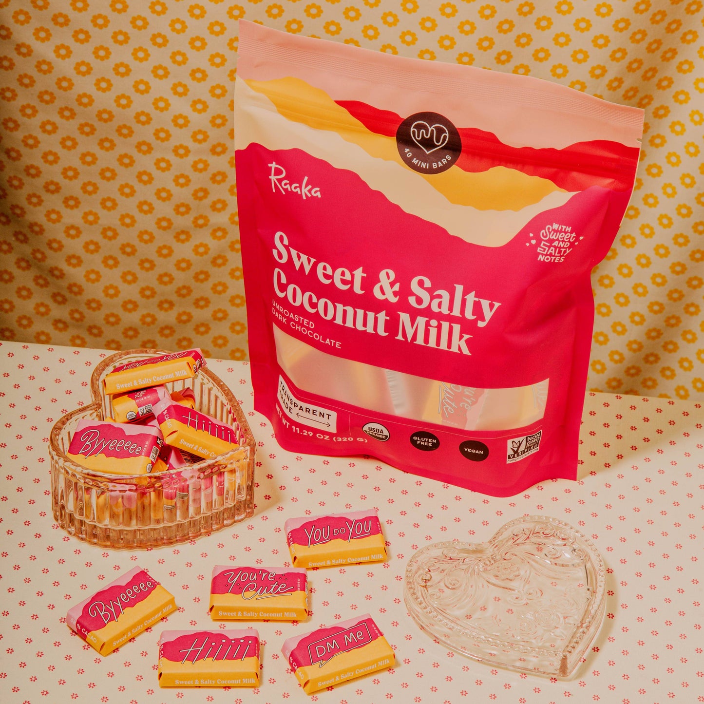 Raaka | Sweet & Salty Coconut Milk Mini Chocolates - Valentine's Day
