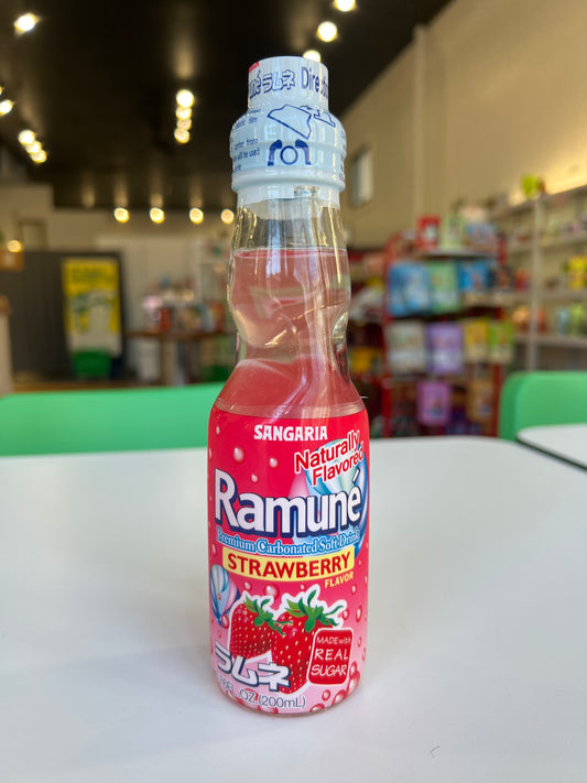 Sangaria | Strawberry Japanese Marble Ramune Soda