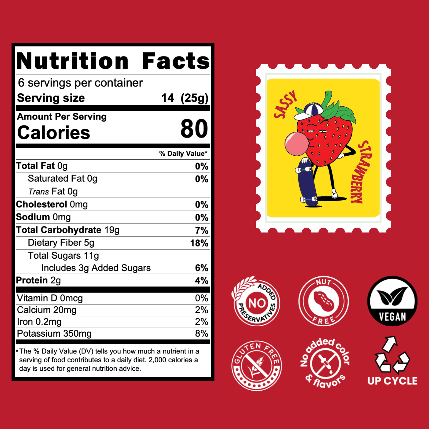 Pulpito | Fruit Bites - Sassy Strawberry  - Natural Fruit Snacks - Dried Fruit Bites