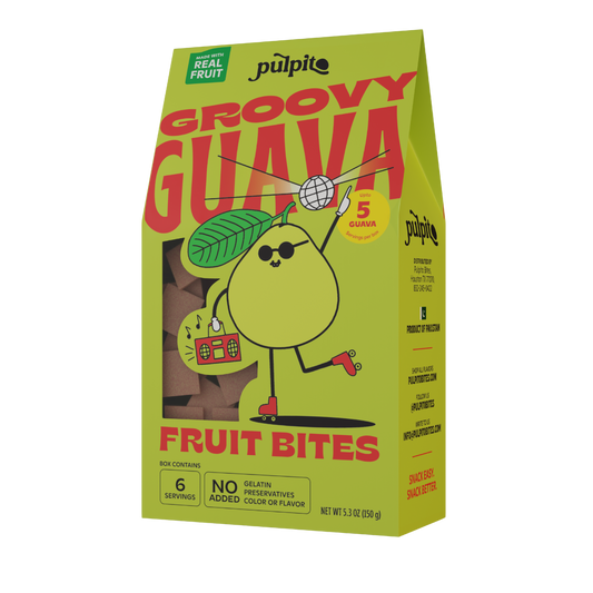 Pulpito Fruit Bites | Groovy Guava - Natural Fruit Snacks - Dried Fruit Bites