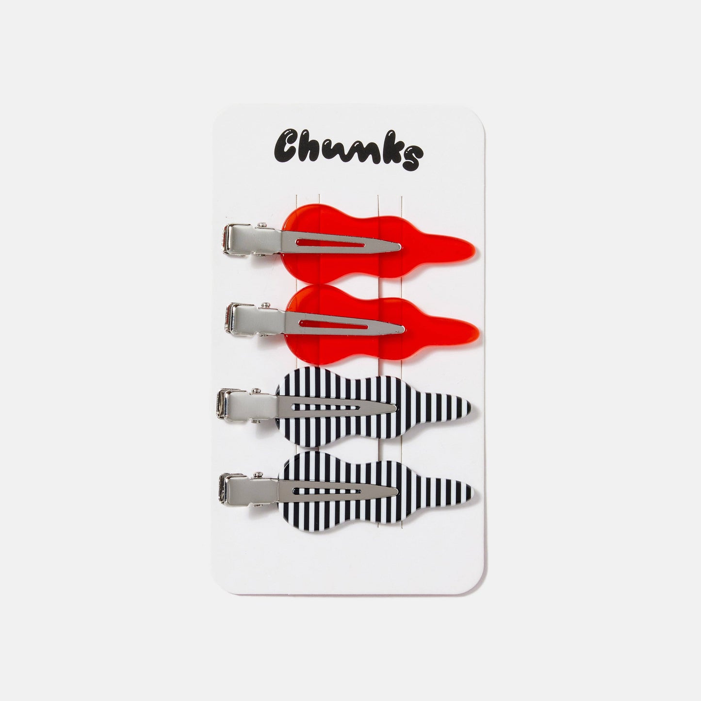 CHUNKS | Setting Clips in Candy Red + Stripes