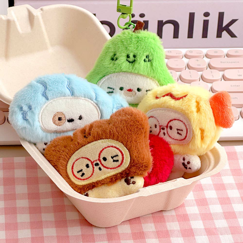 Snack Cat Blind Box Plush Keychain
