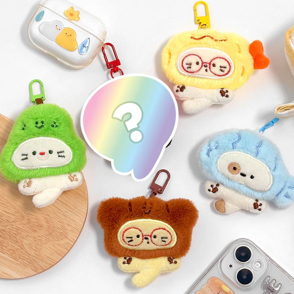 Snack Cat Blind Box Plush Keychain