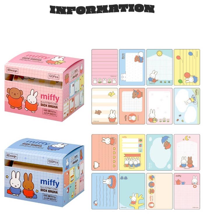 Miffy Pull-Out Sticky Memo Notes – 120 Sheets