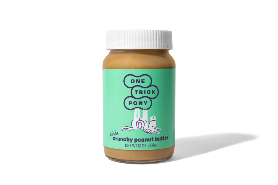 One Trick Pony | Kinda Crunchy All Natural Peanut Butter - 13oz Glass Jar