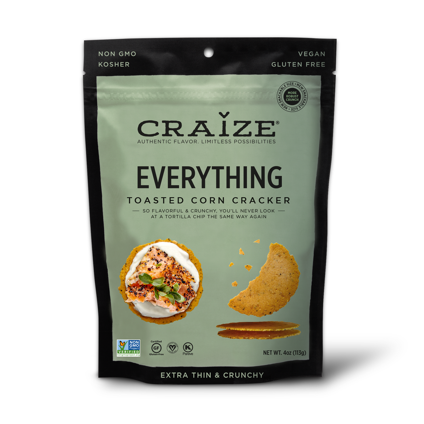 Craize Snacks | Everything Toasted Corn Crackers 4oz