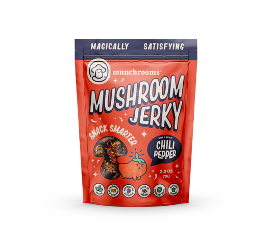Munchrooms  | Mushroom Jerky Hot + Spicy Chili Pepper