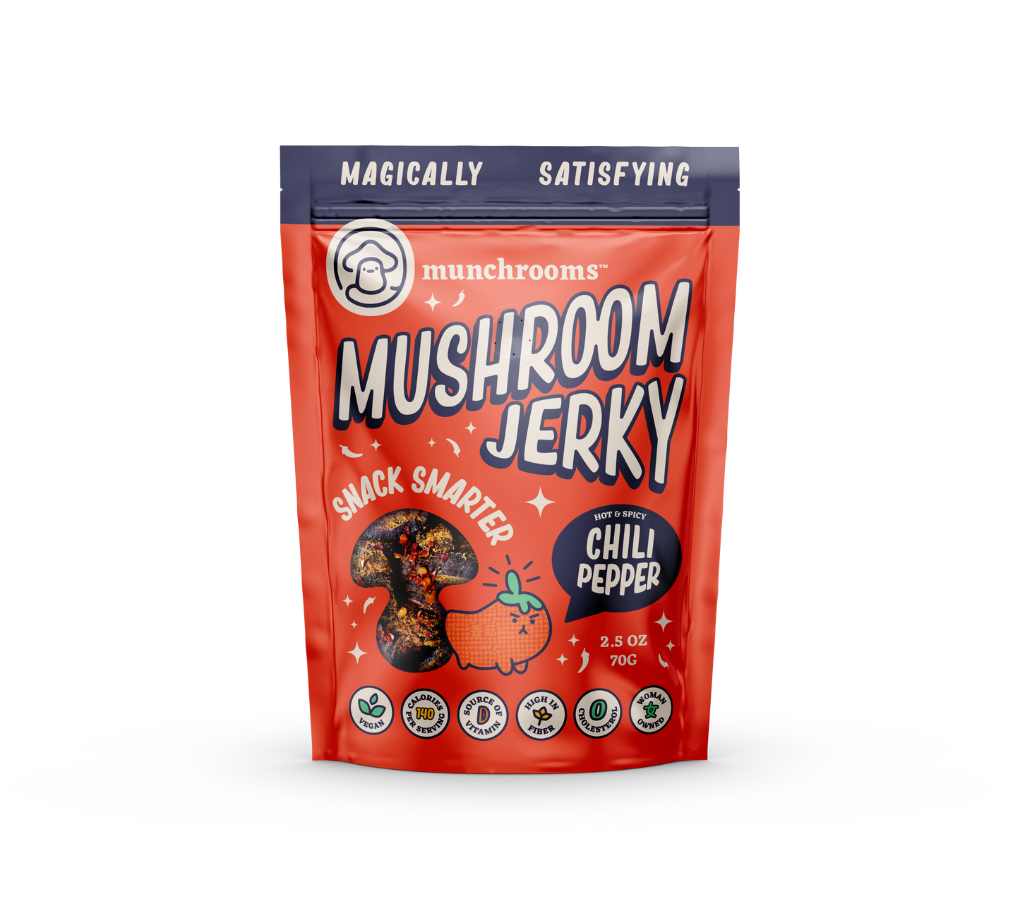 Munchrooms  | Mushroom Jerky Hot + Spicy Chili Pepper