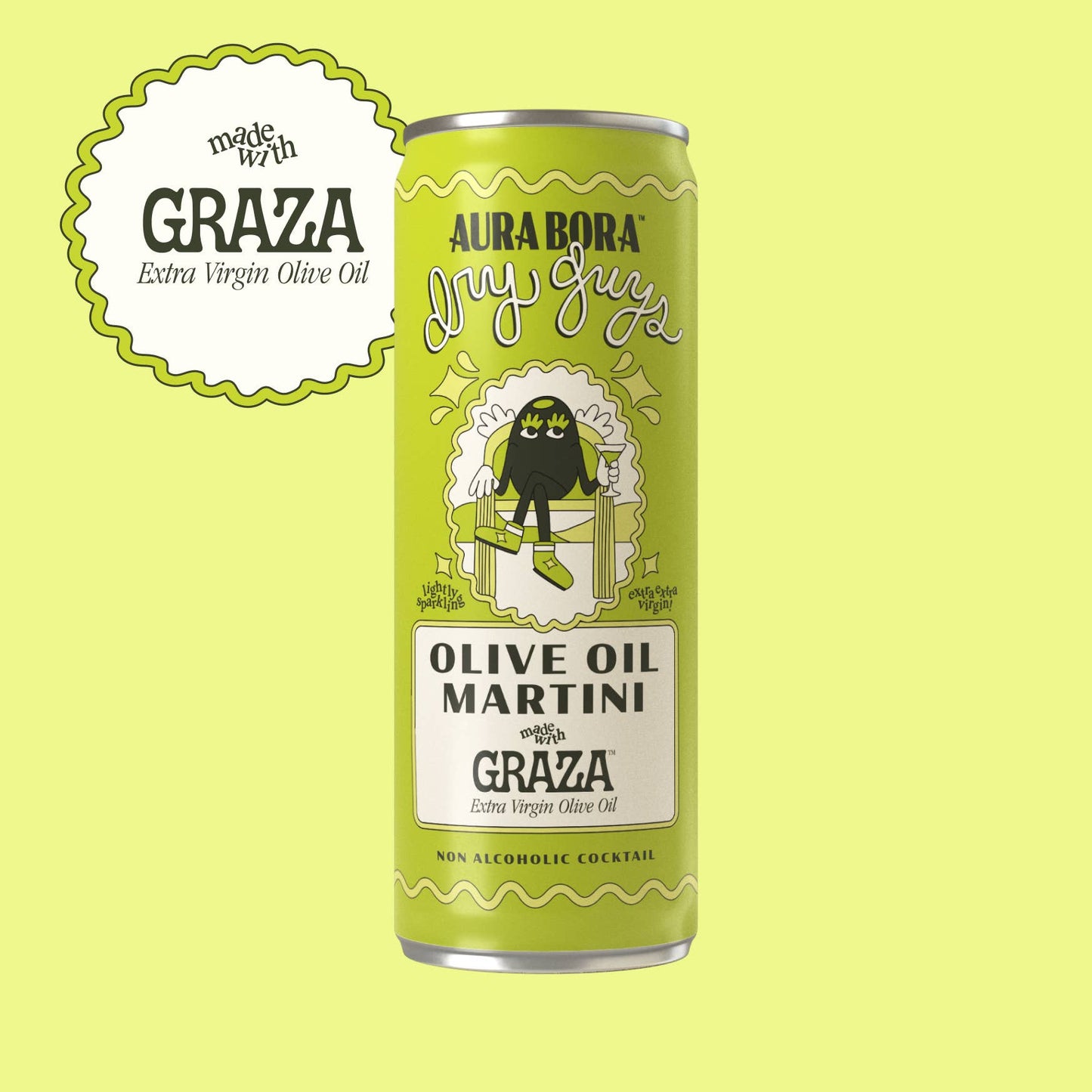 Aura Bora x Graza | Olive Oil Martini Non-Alcoholic Cocktail