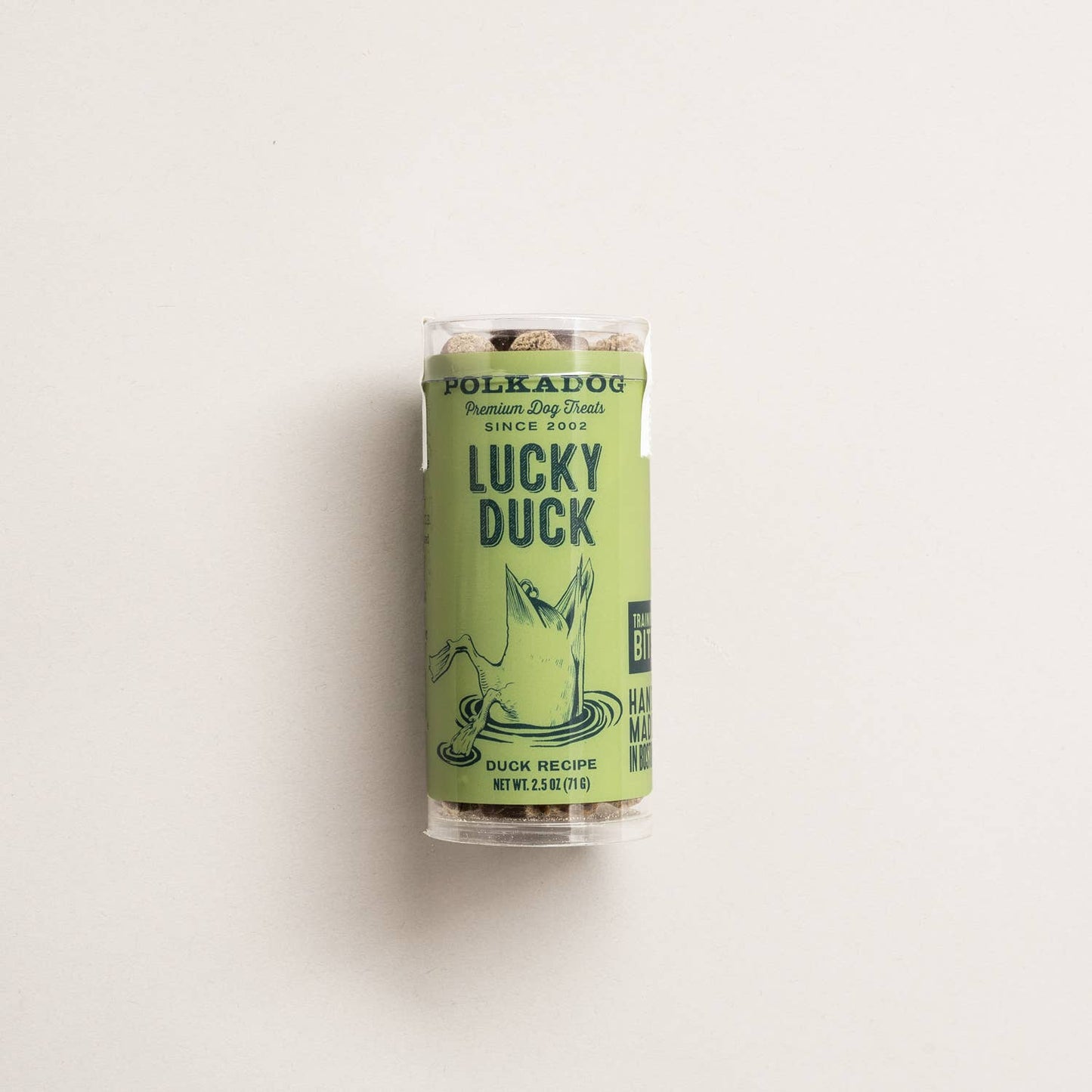 Polkadog Mini Tube: Lucky Duck, Training Bits - 2oz - Dog Treats