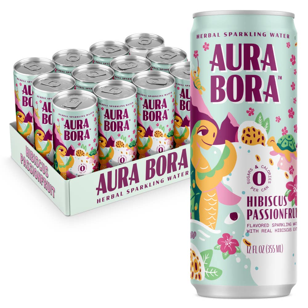 Aura Bora | Hibiscus Passionfruit Sparkling Water
